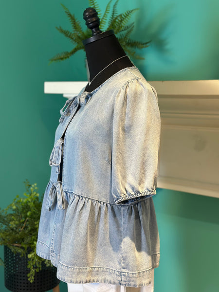 The Bow Front Tie Top