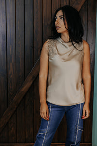 Lysse Teresa Guipure Lace Trim Shell Top