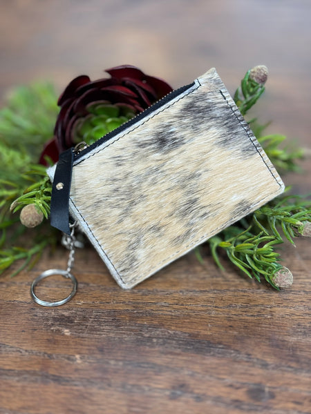 Cowhide Wallet With Lanyard Clip