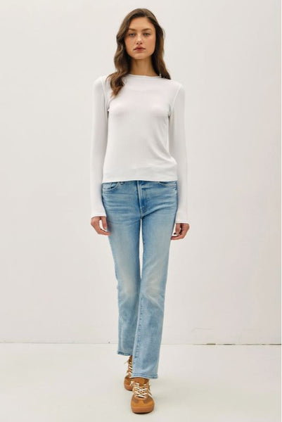 Ribbed Classic Longsleeve Basic Top