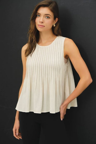 Pleated Babydoll Tank