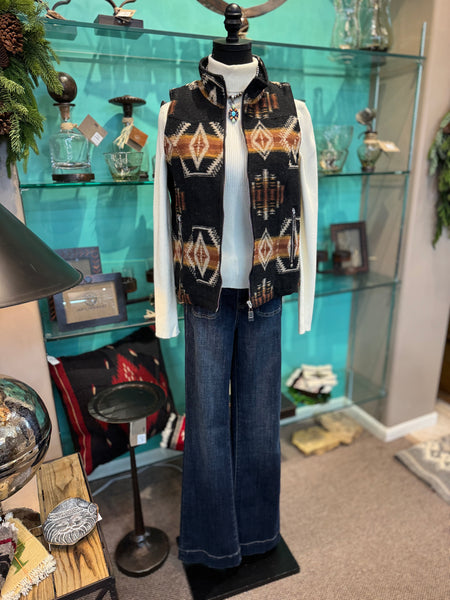 L&B Aztec Quilted Lined Vest