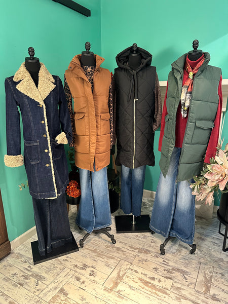 Mystree Quilted Puffer Hoodie Vest