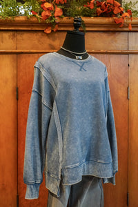 Mineral Wash French Terry Oversized Sweater