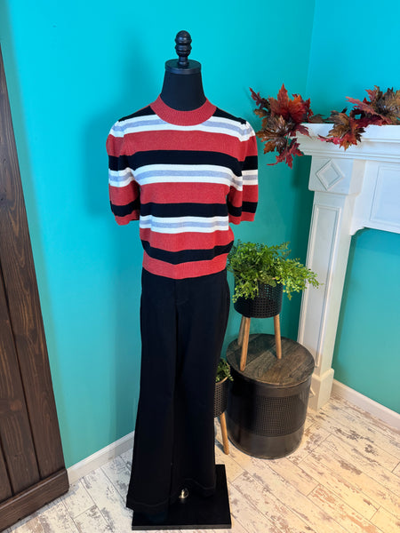 THML Stripe Sweater Short Sleeve