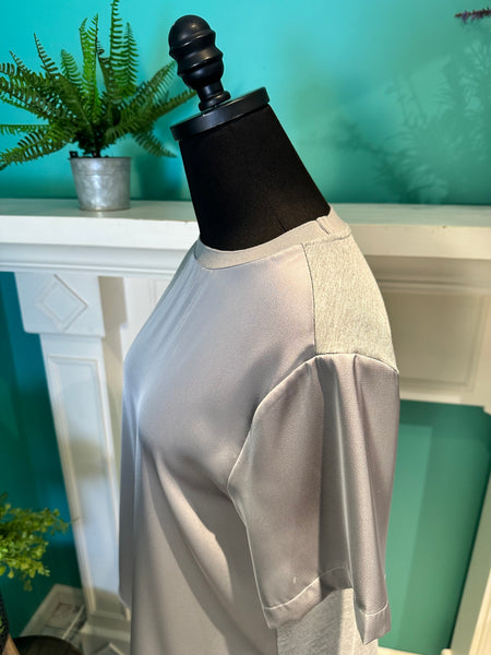 Lysse Aline Crewneck Mixed Media Top