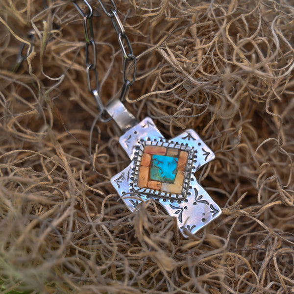 PBD Charlie Favour Cross with Link Chain Necklace