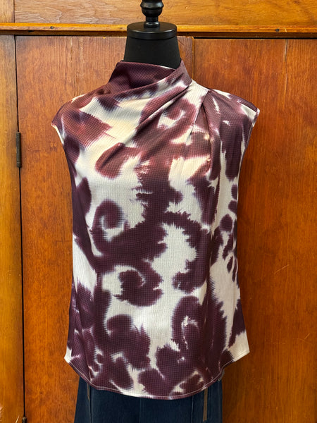Rosalind High Neck Draped Blouse