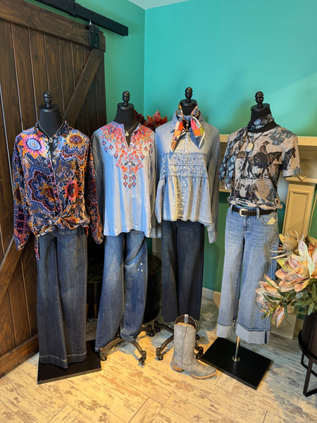 Liverpool Morgan Cuffed Wide Leg Jean