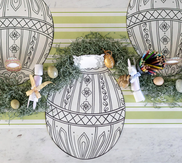 Hester & Cook Die-Cut Coloring Easter Egg Placemat
