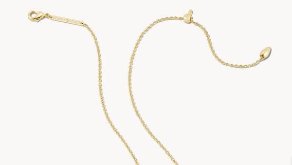 Kendra Scott Grayson Short Gold Necklace in Iridescent Drusy