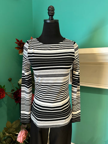 Liverpool Long Sleeve Boat Neck Knit Top