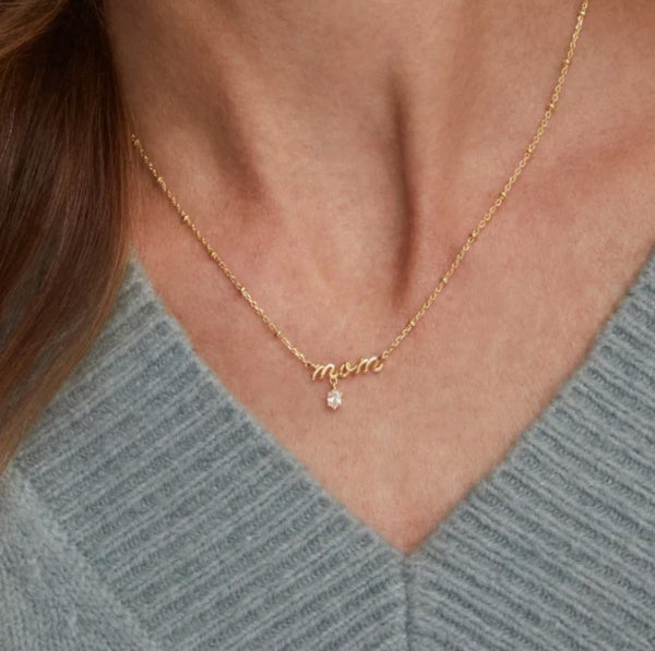 Kendra Scott Mom Necklace in Gold