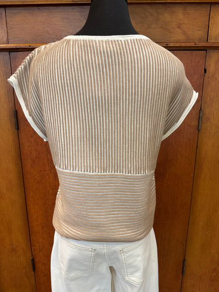 FDJ Ottoman Cap Sleeve Sweater