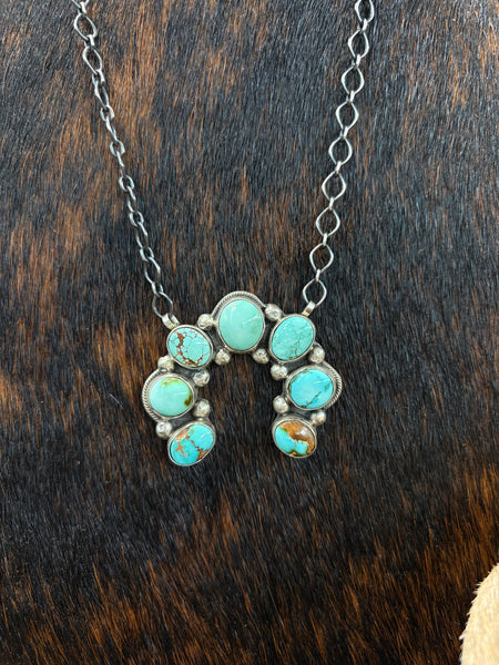 The 7 Turquoise Stone Naja Necklace