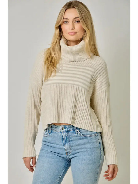 Flag Turtleneck Sweater