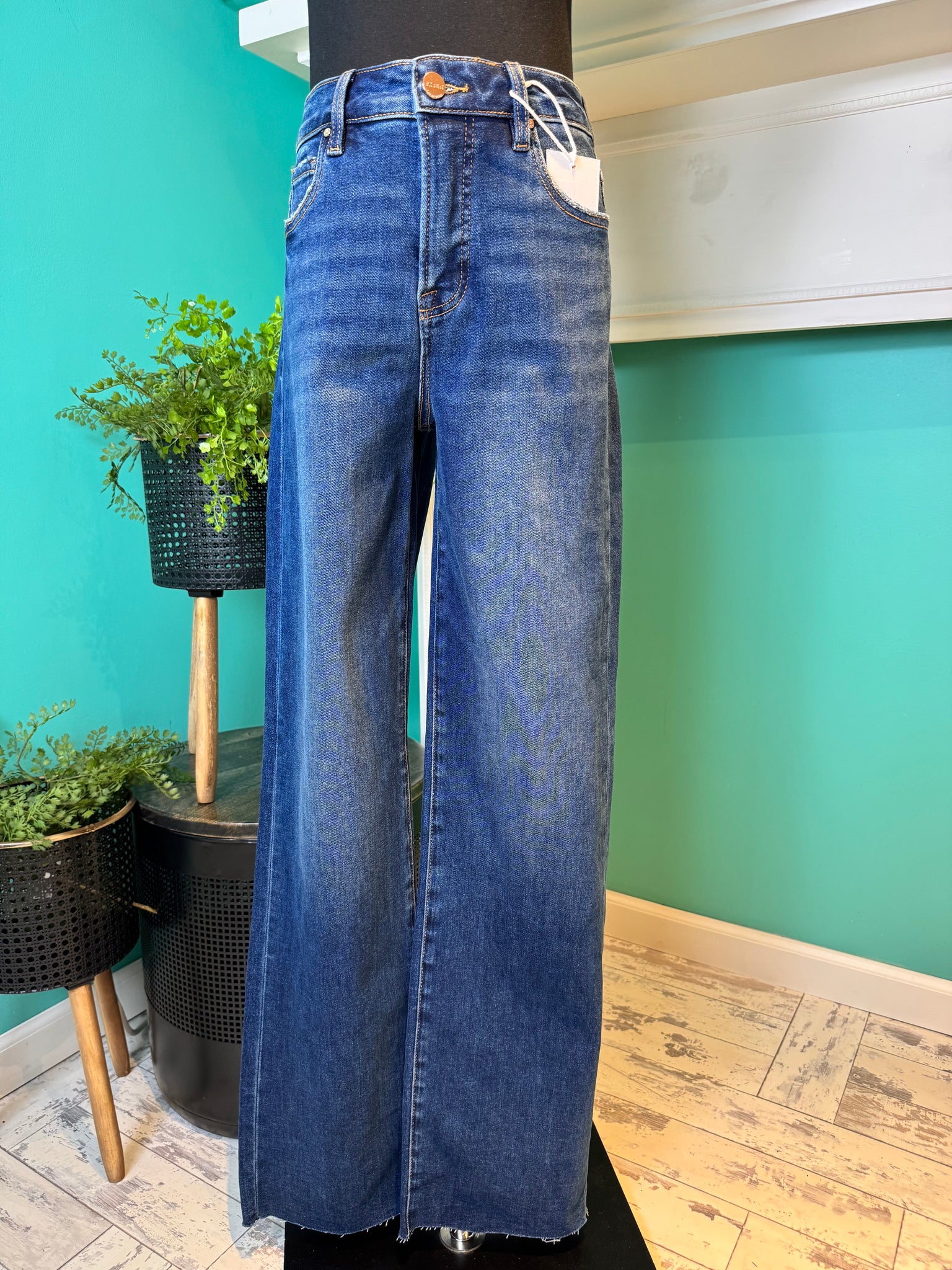Risen High Rise Straight Tummy Control Jean
