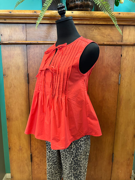 Pintuck Tie Detail Top