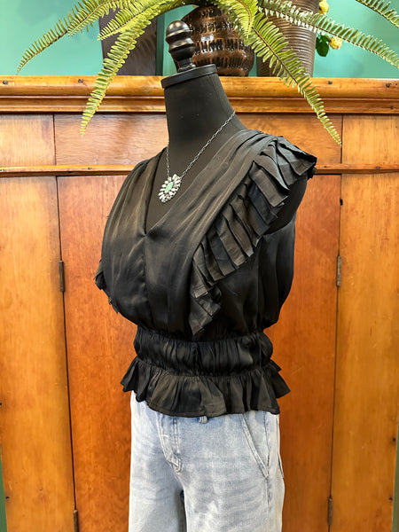 Pleated Satin Top