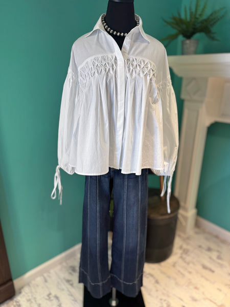 Detailed Button Down Top