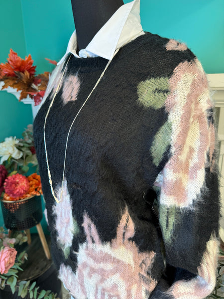 Liverpool Black Floral Sweater