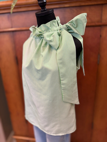 Frilled Tied Knot Halter Top