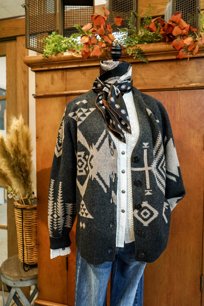 Pendleton Oversized Graphic Cardigan