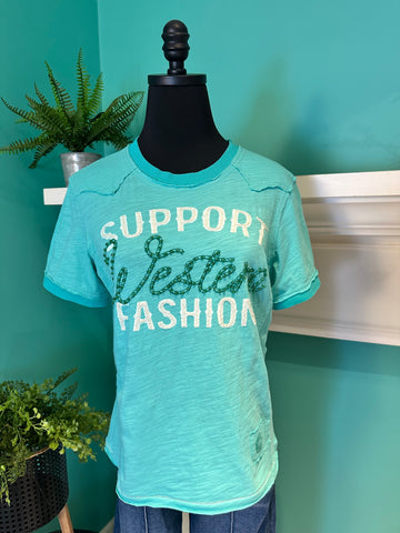 Double D Ranch Support Western Fashion Top