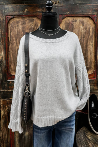 LIV Snow Bunny Cable Crew Sweater