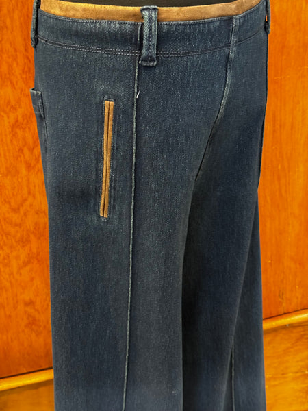 Angelica High Waist Pintuck Denim