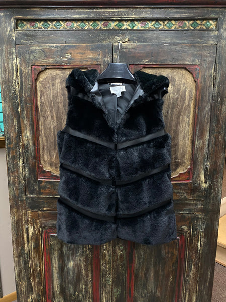 Joseph Ribkoff Faux Fur Hoodie Vest