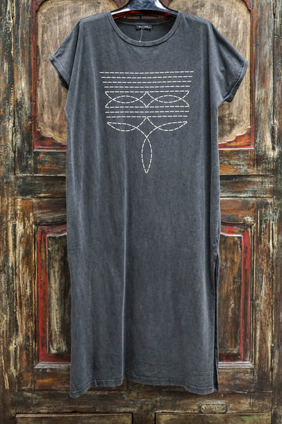 Cowboy Bootstitch T-Shirt Dress