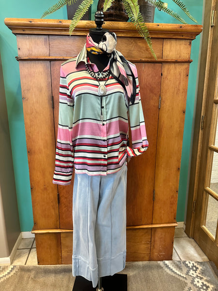 Double D Ranch Round Top Serape Blouse
