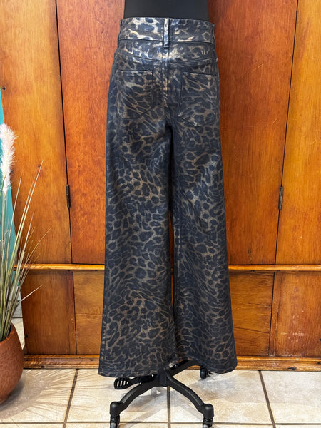 Woven Leopard Print Pant