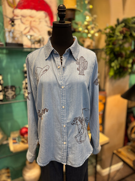 Blue B Western Snap Shirt
