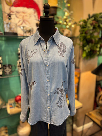 Blue B Western Snap Shirt