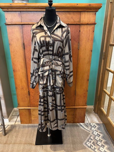 The Printed Pleated Dress