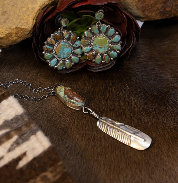 SLL The Feather/Turquoise Necklace