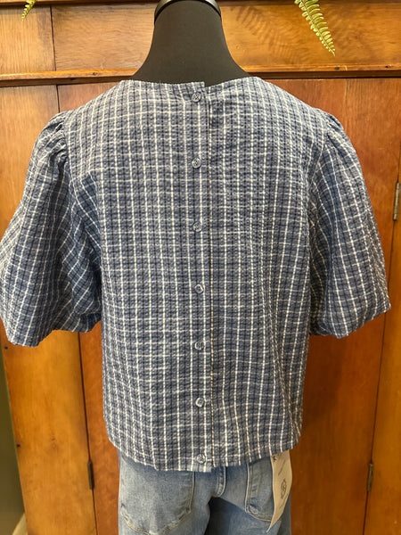 The Plaid Tie Front Top