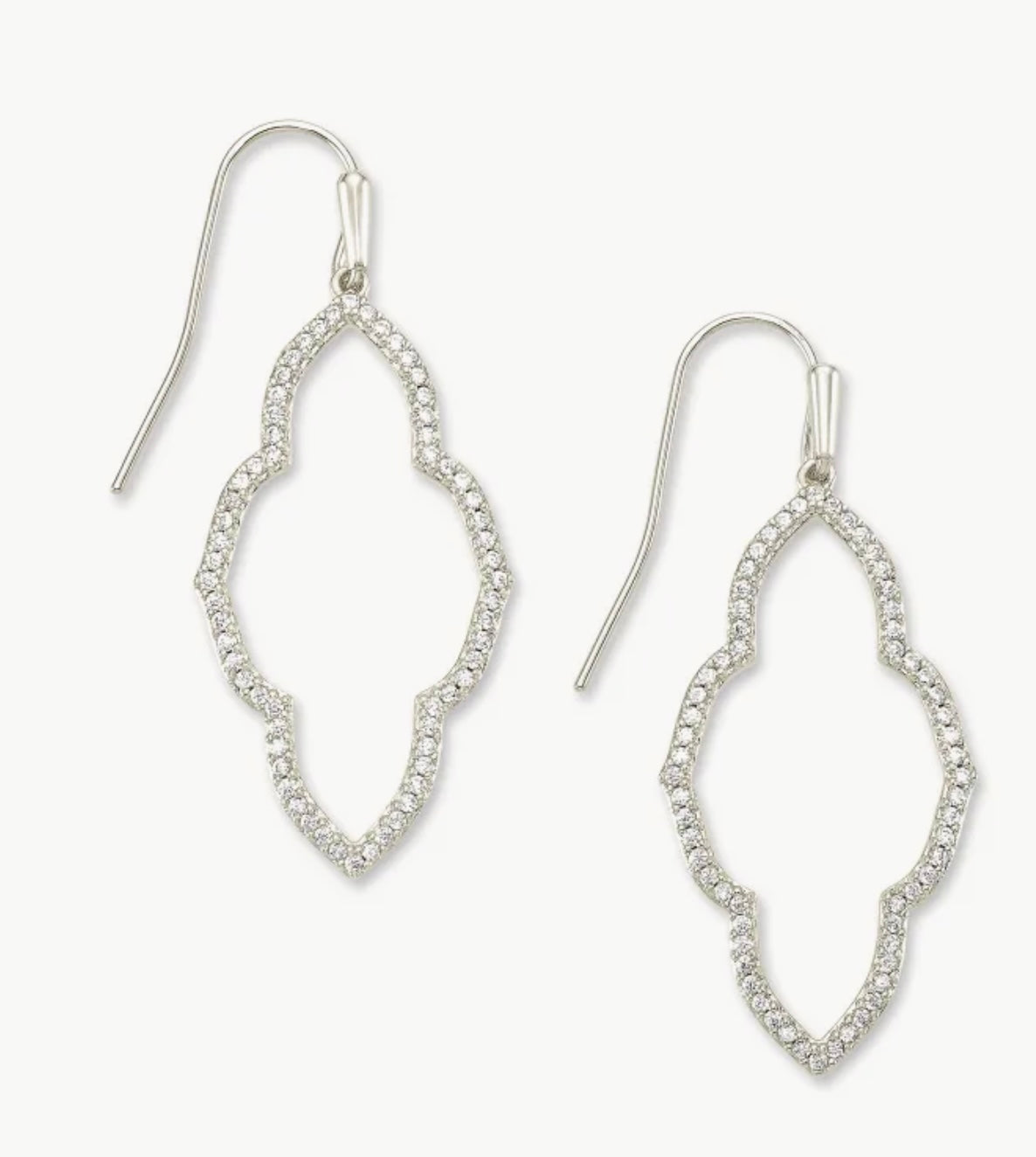 Kendra Scott Abbie Open Frame Silver Earrings