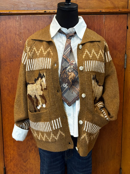 Western Theme Cardigan Sweater