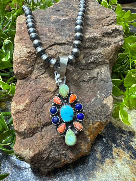 Lapis Multi Stone Pendant
