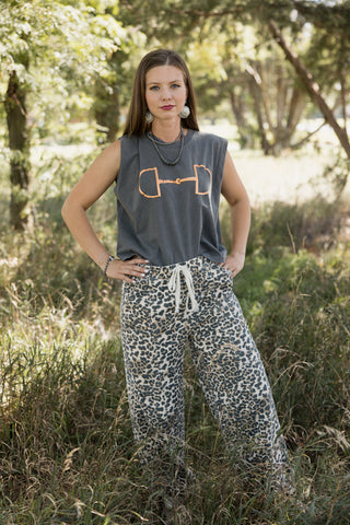 BiBi Leopard Drawstring Pants