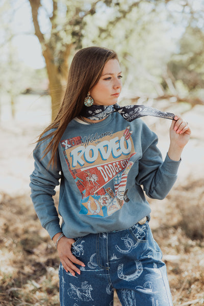 XOXO Rodeo Dodge City KS Pennant Sweatshirt