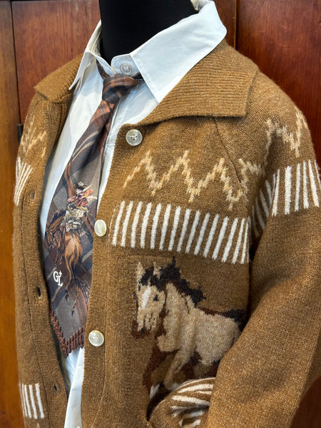 Western Theme Cardigan Sweater