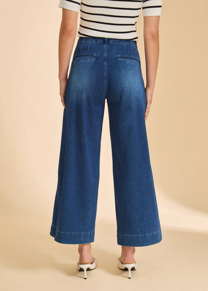 FDJ Pull On Wide Legg Crop Jean