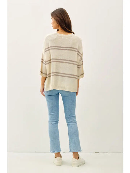 Be Cool Striped Relaxed Fit Knit Top