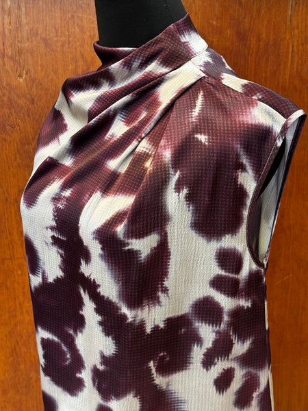 Rosalind High Neck Draped Blouse