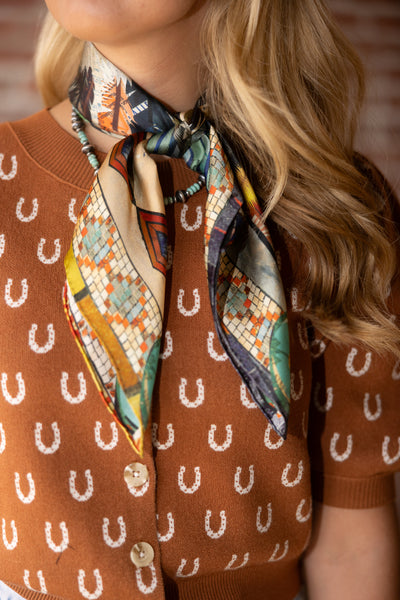 Horseshoe Short Sleeve Cardigan