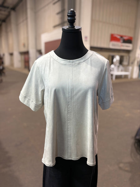 A-Line Faux Suede Swing Top